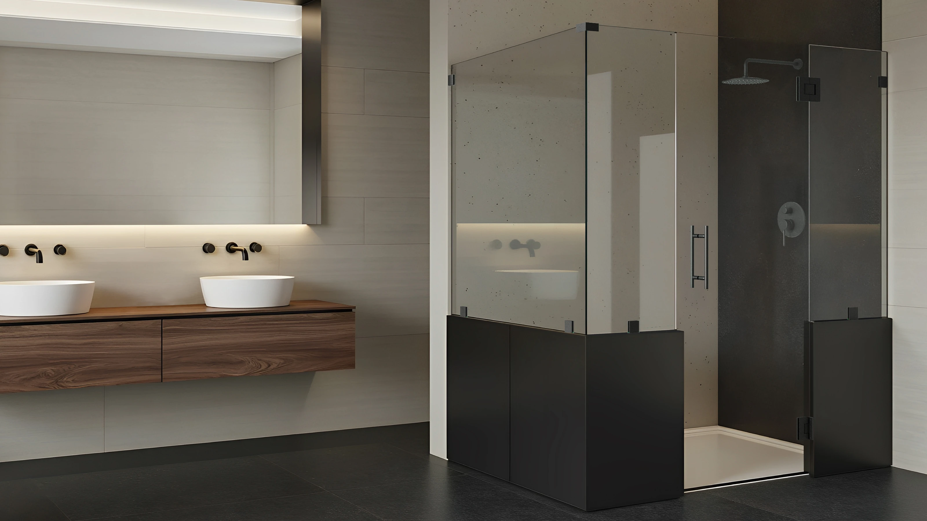 Custom shower door