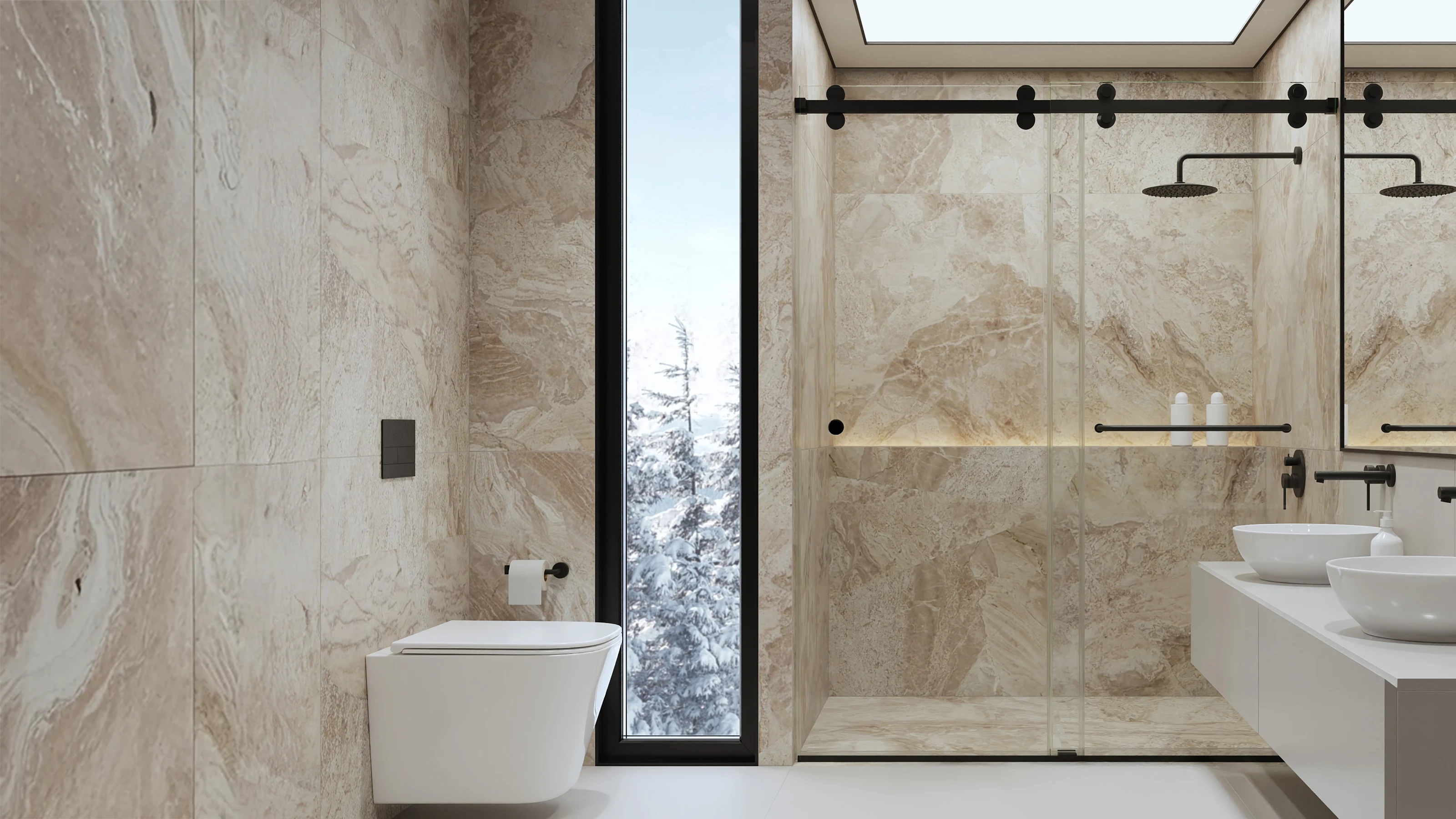 Eclipse shower door