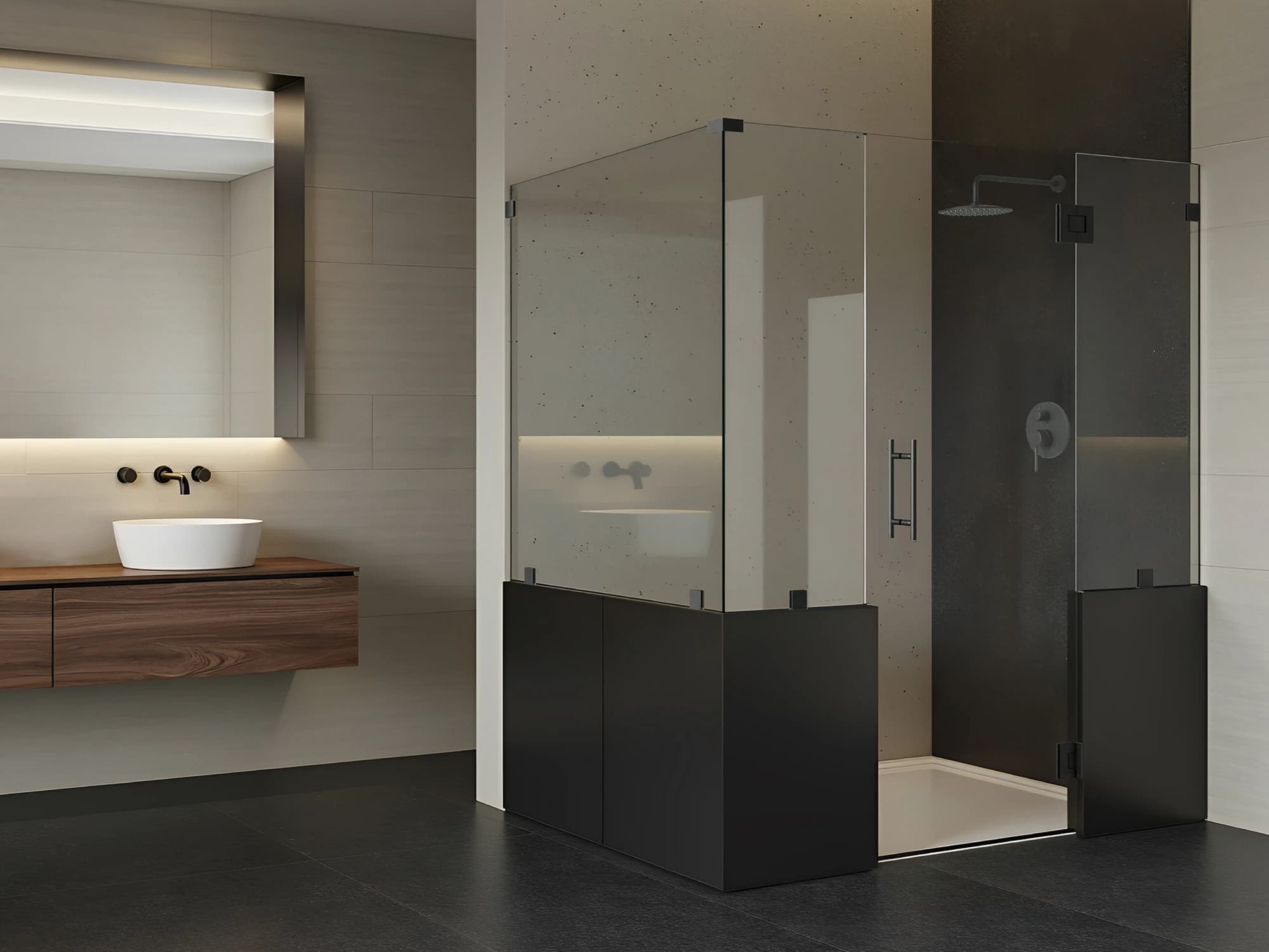 Custom shower door