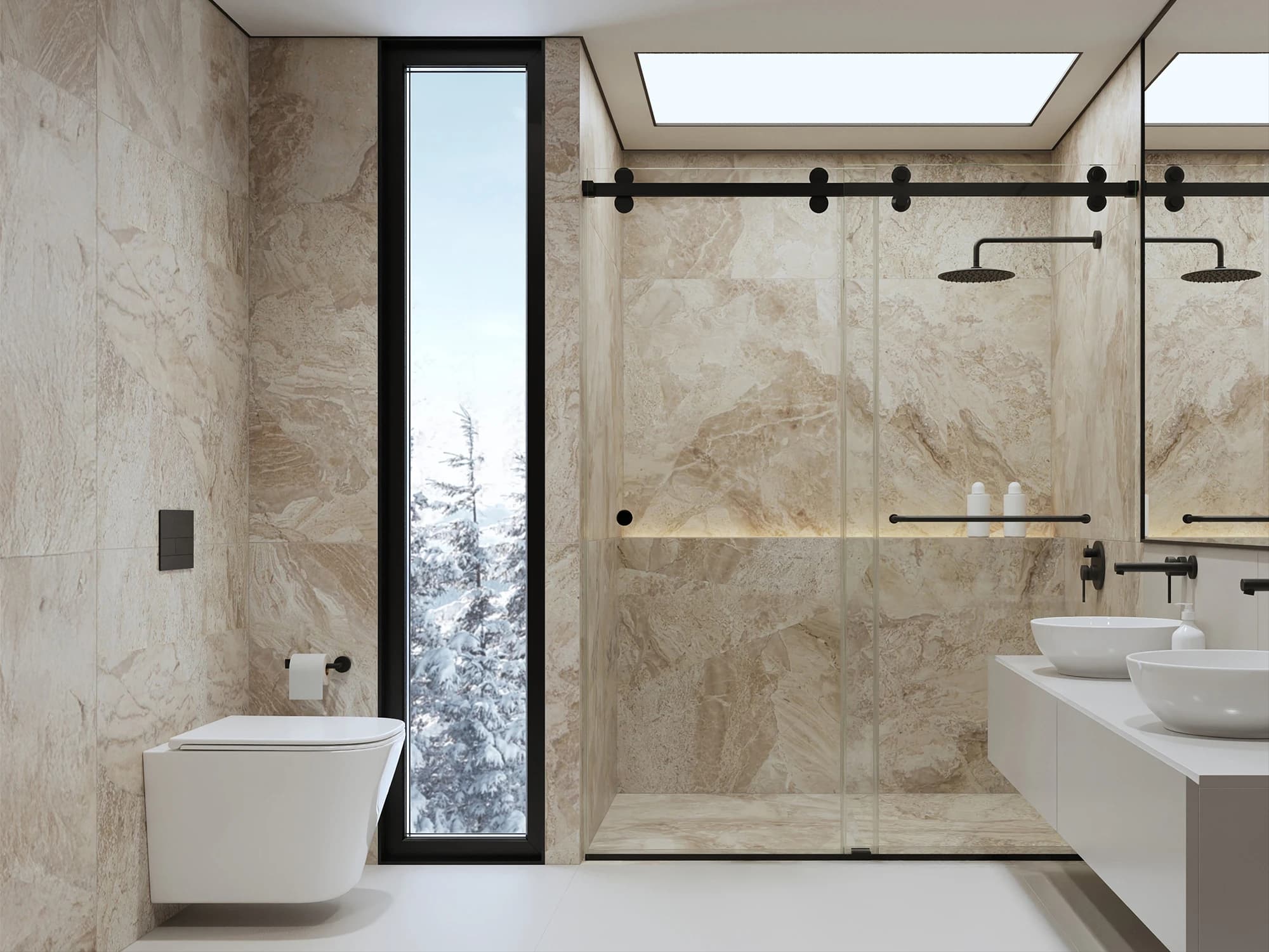 Eclipse shower door
