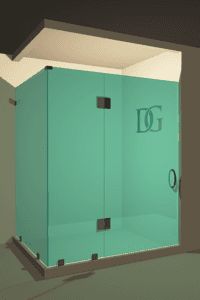 Canto™ Right Open Corner Shower Door with Glass-to-Glass Hinge-3