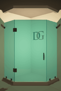 Luxe™ Right Open Neo Angle Shower Door-0