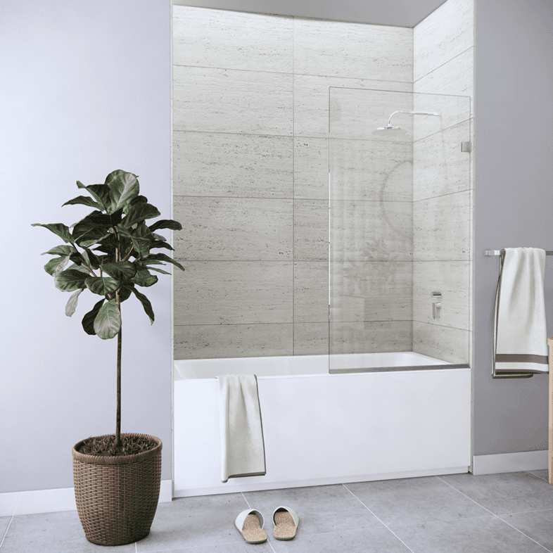 Bathtub Enclosures Fixed Right Side Single Bathtub Screen-1