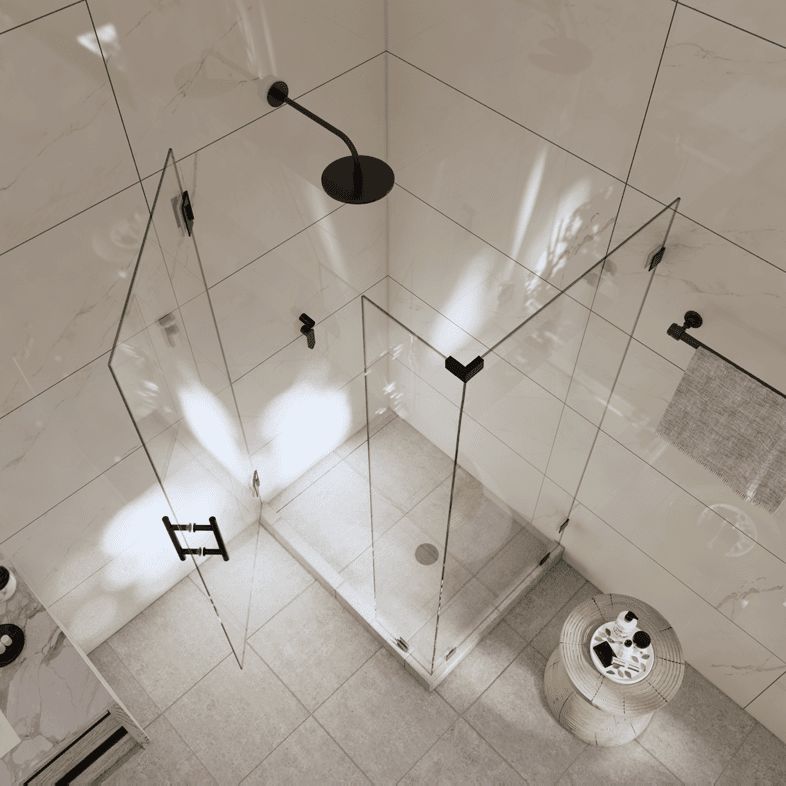Canto™ Right Open Corner Shower Door-4