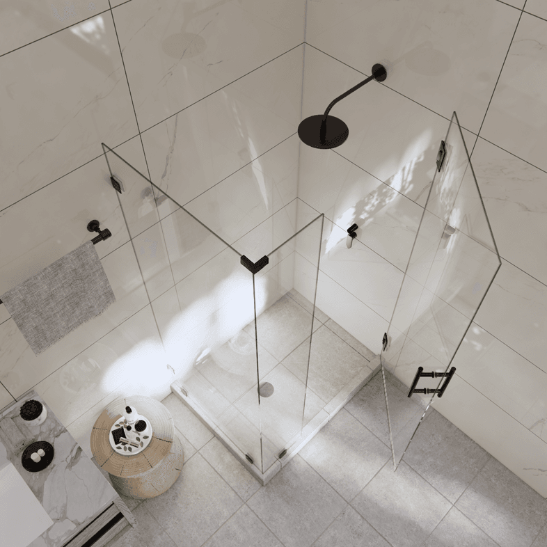 Canto™ Left Open Corner Shower Door-2
