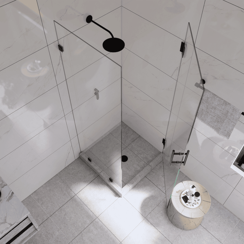Canto™ Left Open Corner Shower Panel and Door-1