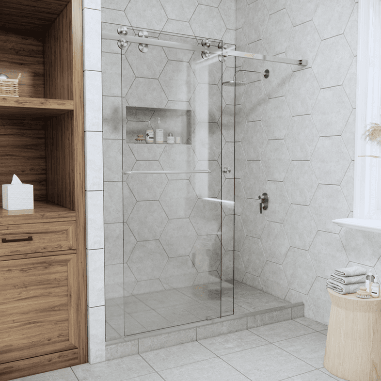 Solo™ Eclipse Double Sliding Shower Door With Right Handle-3