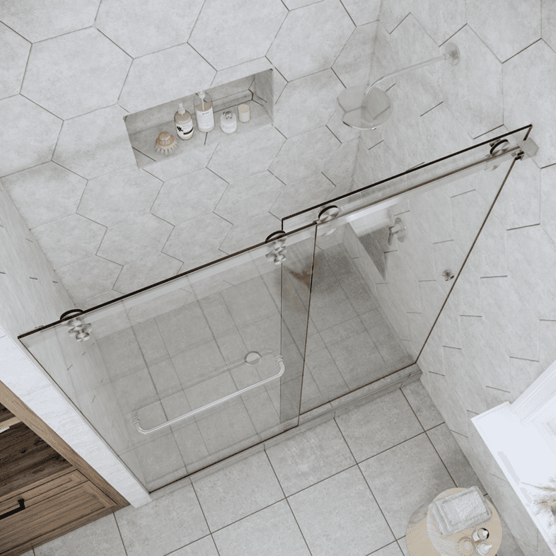 Solo™ Eclipse Double Sliding Shower Door With Right Handle-4