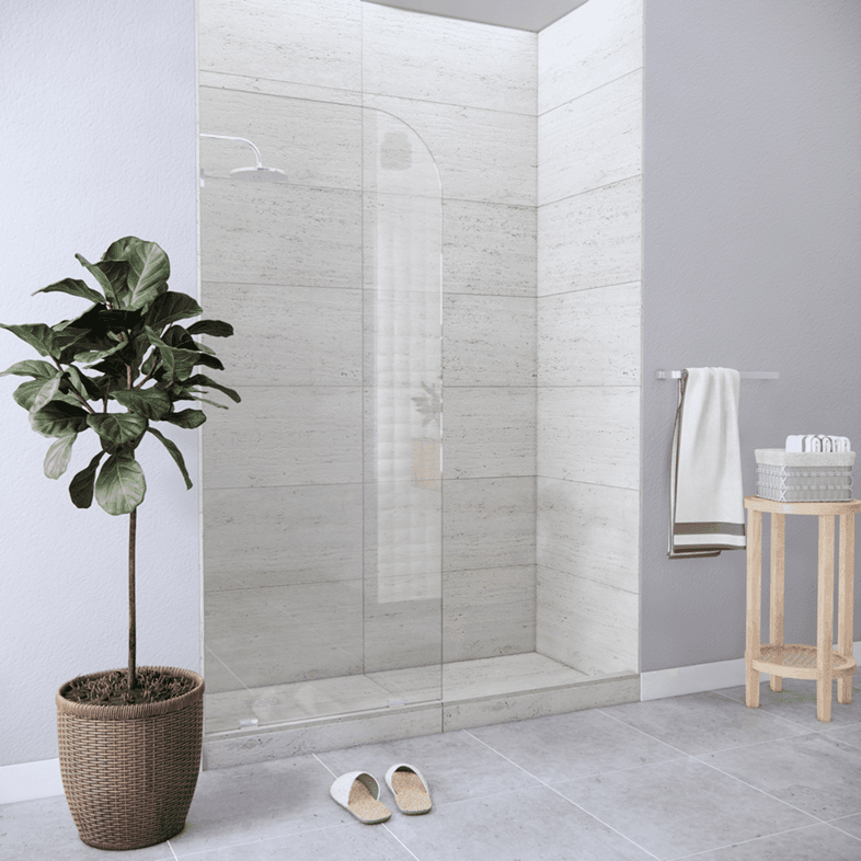 Tela™ Right Open Single Shower Round Screen-1