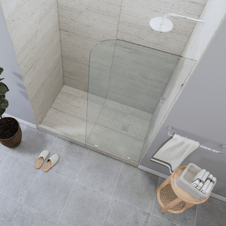 Tela™ Left Open Single Shower Round Screen-2
