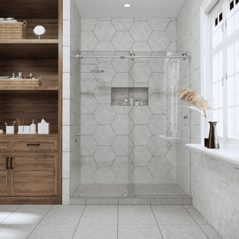 Metro™ Left Open Metro Sliding Shower Door-0