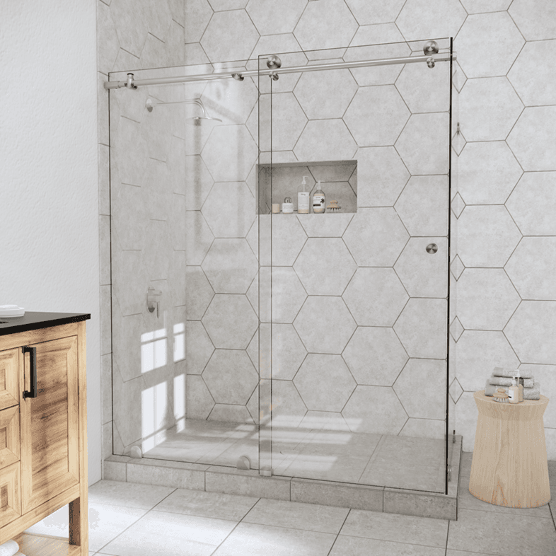 Slider™ Left Open Metro Sliding Corner Shower Door-2