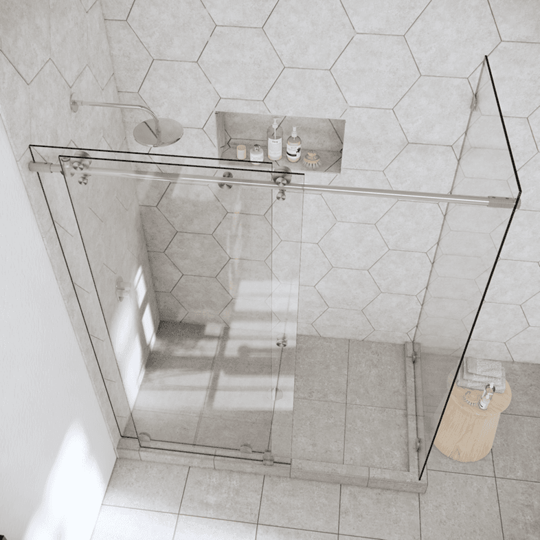 Slider™ Left Open Metro Sliding Corner Shower Door-3