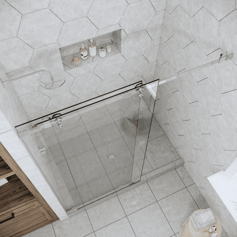 Slider™ Left Open Quadro Sliding Shower Door-3