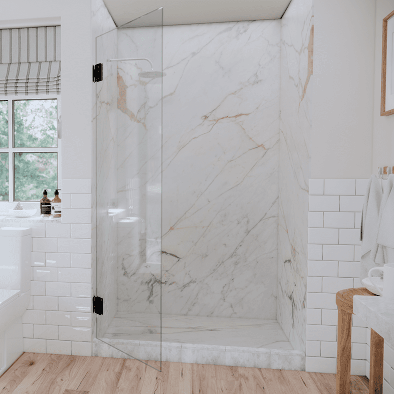 Tela™ Right Open Single Swinging Shower Screen-0