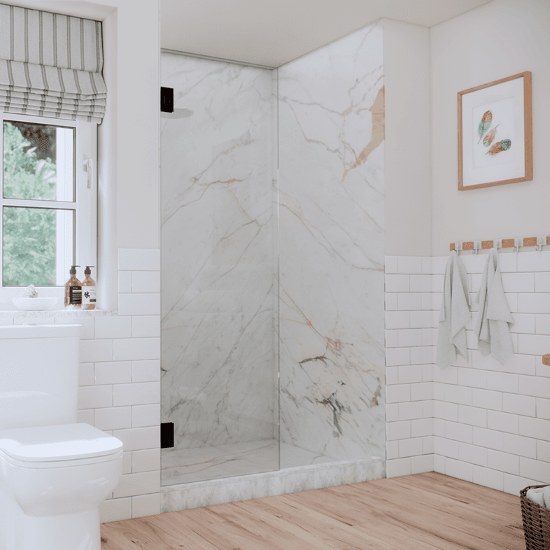 Tela™ Right Open Single Swinging Shower Screen-0