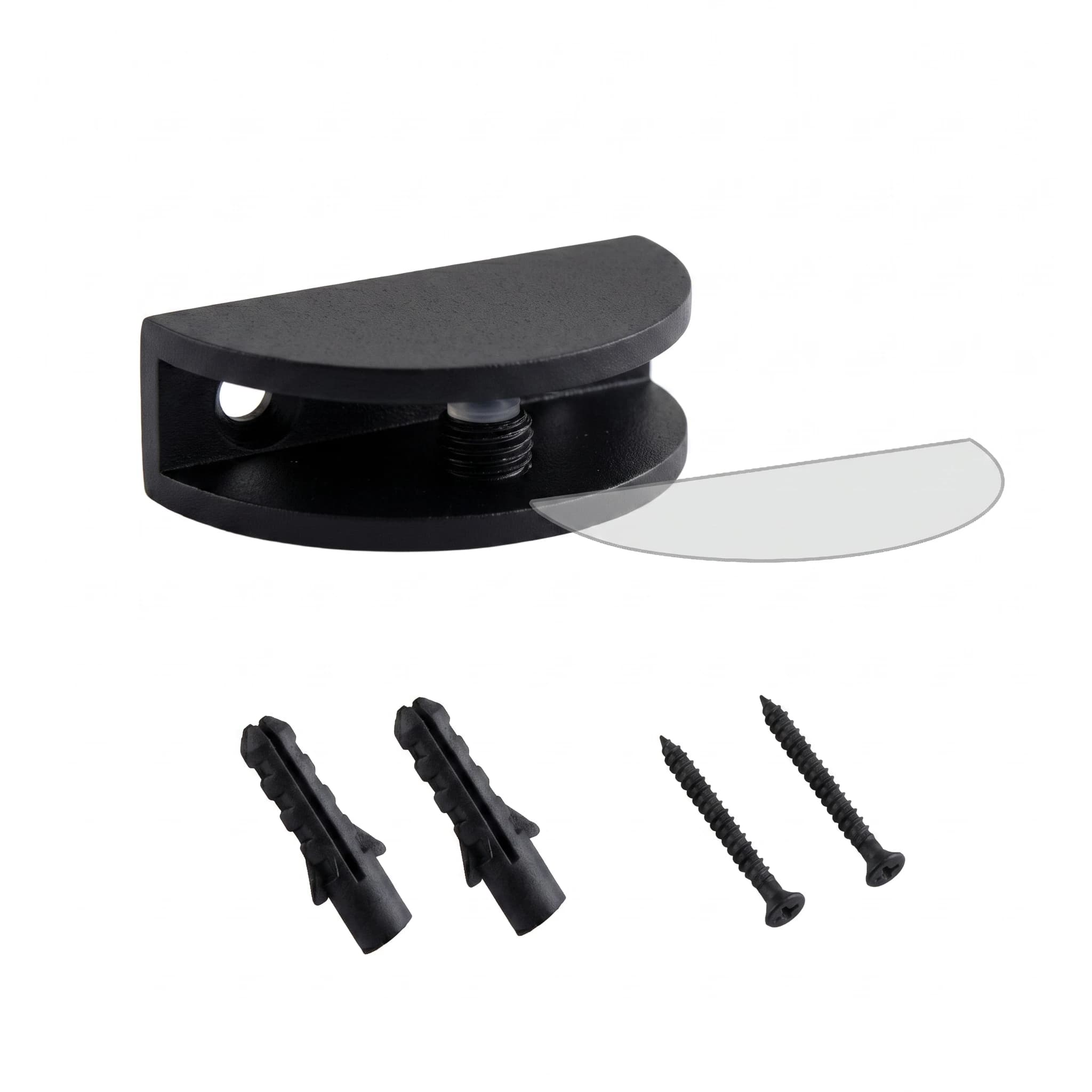 Rounded Glass Shelf Bracket for 1/4" to 3/8" Shelves - 1 Piece