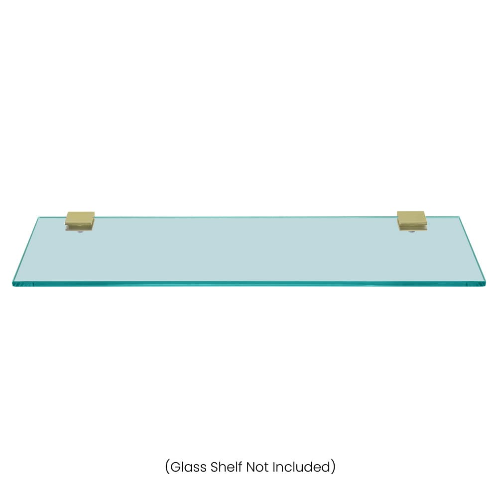 Square Glass Shelf Bracket for 1/4" to 3/8" Shelves - 1 Piece