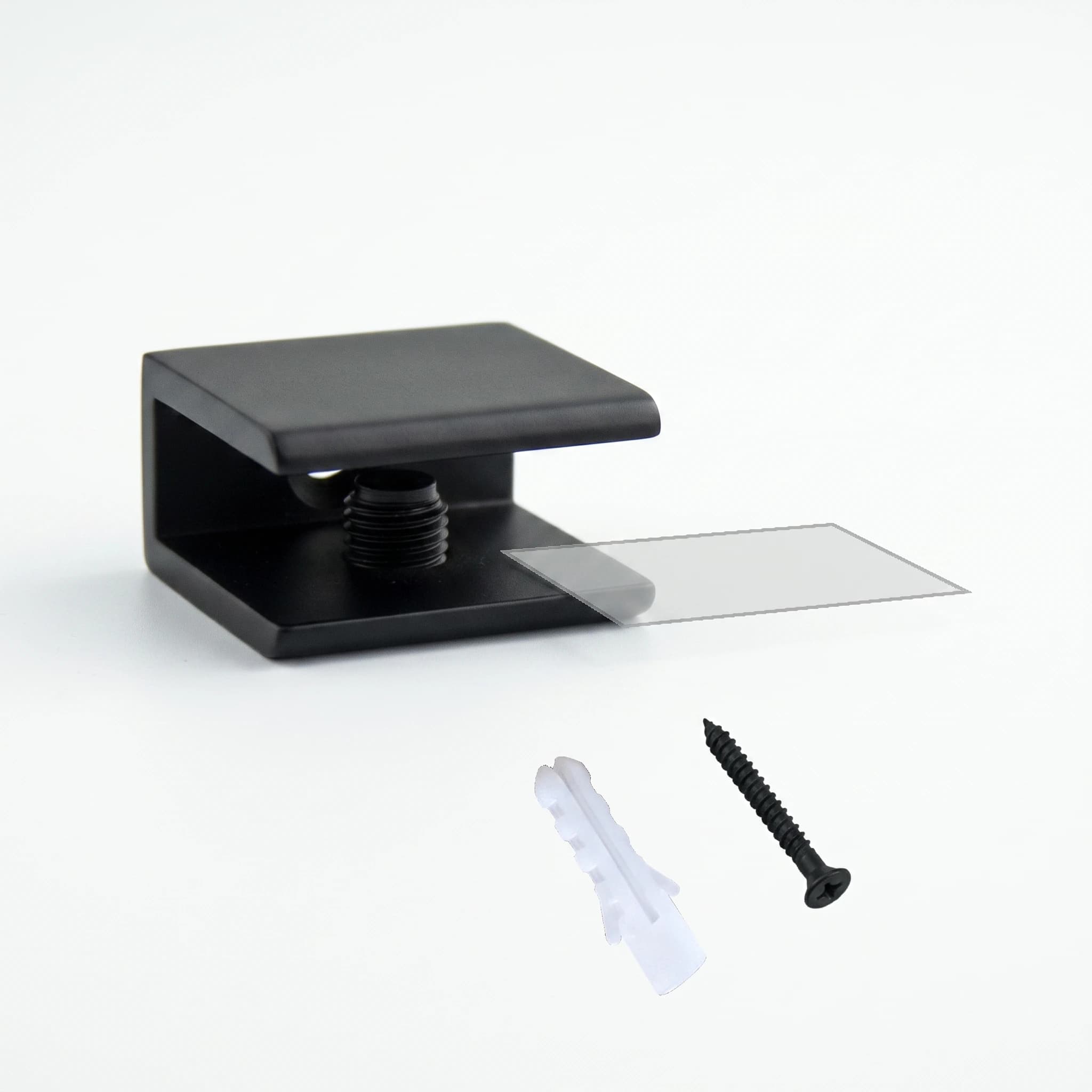 Square Glass Shelf Bracket for 1/4" to 3/8" Shelves - 1 Piece