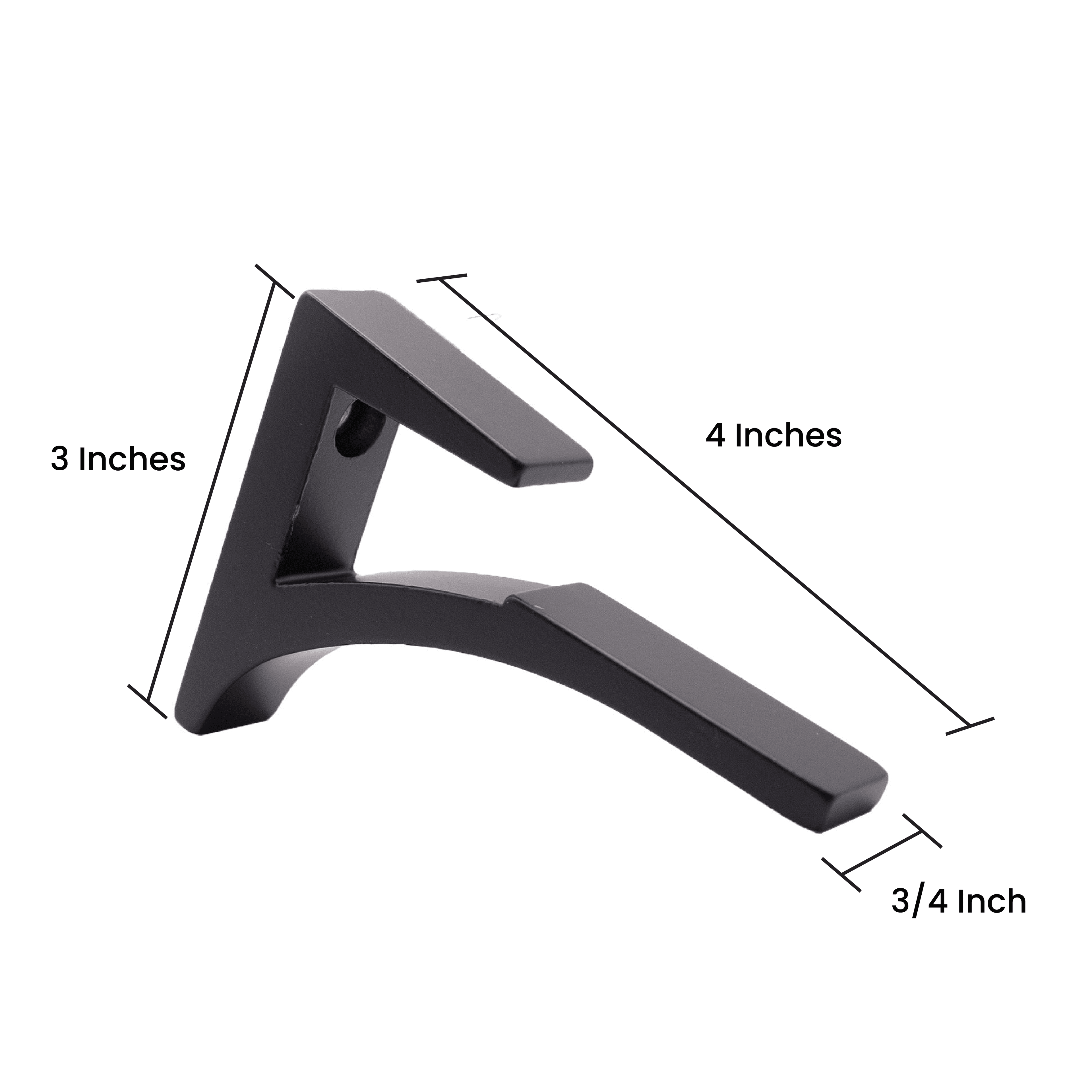 Aluminum Glass Shelf Brackets for 3/8" to 1/2" Shelves - Set of 2