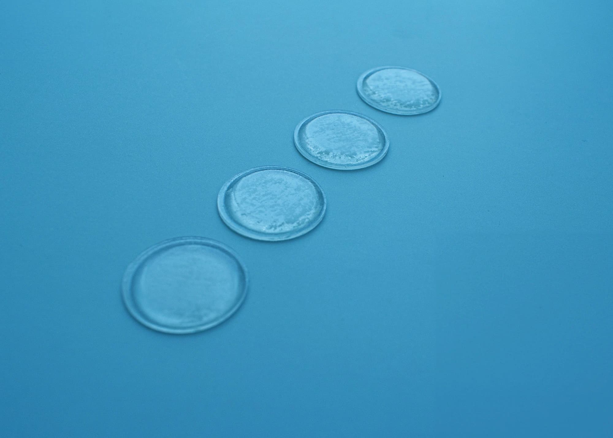 12.7mm x 1.5mm Cylindrical Glass Table Top Bumpers, Non-Slip Pads I Pad 200 PCS