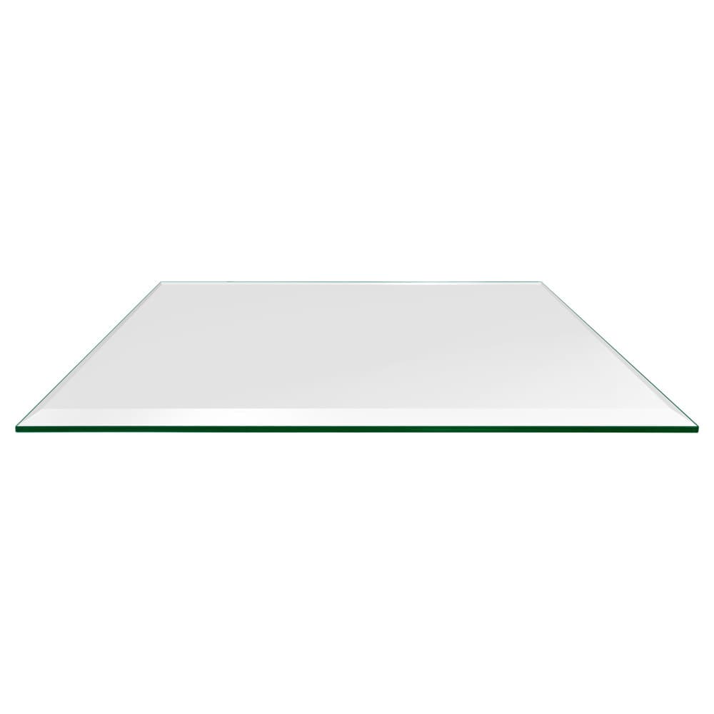 36" x 60" Rectangle Tempered Glass Table Top - 1/4" Thick - Bevel Edge - Eased Corners | Dulles Glass