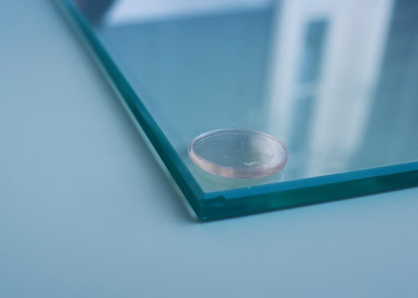 Clear Plastic Desk Buttons - Strip 10 pcs | Dulles Glass