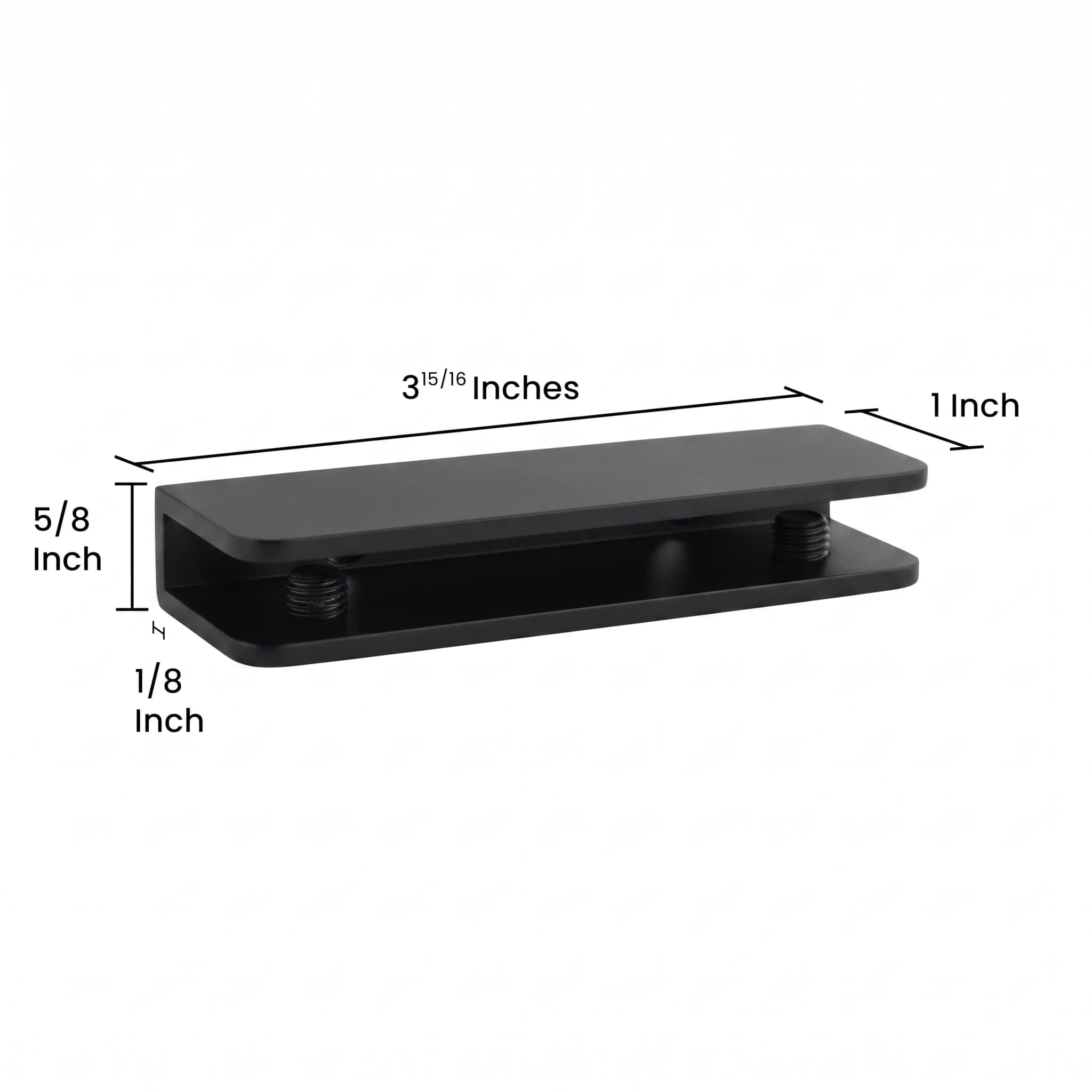 Rectangular Glass Shelf Bracket for 1/4" to 3/8" Shelves - 1 Piece