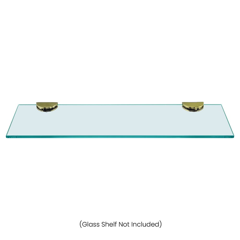 Rounded Glass Shelf Bracket for 1/4" to 3/8" Shelves - 1 Piece