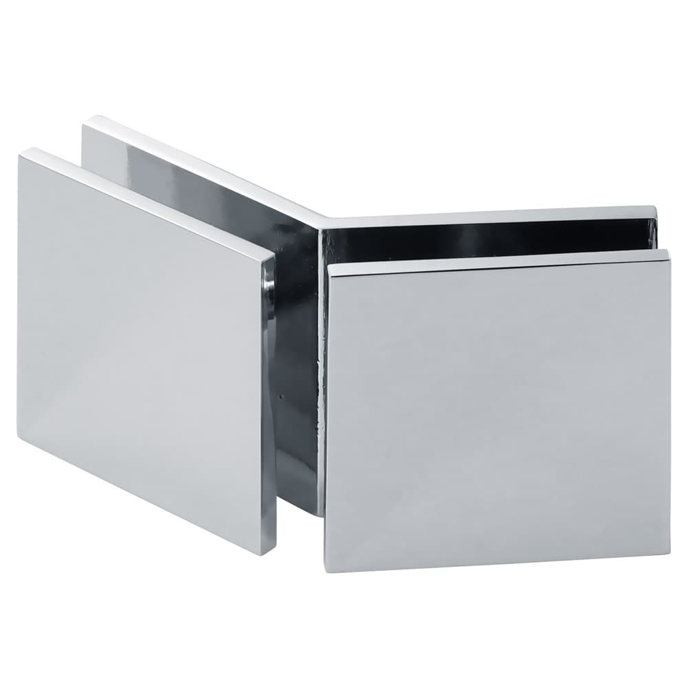 Square 135 Degree Glass-to-Glass ''Open Face'' Clamp