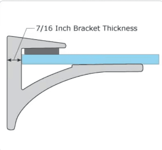 Aluminum Glass Shelf Brackets for 3/8" to 1/2" Shelves - Set of 2