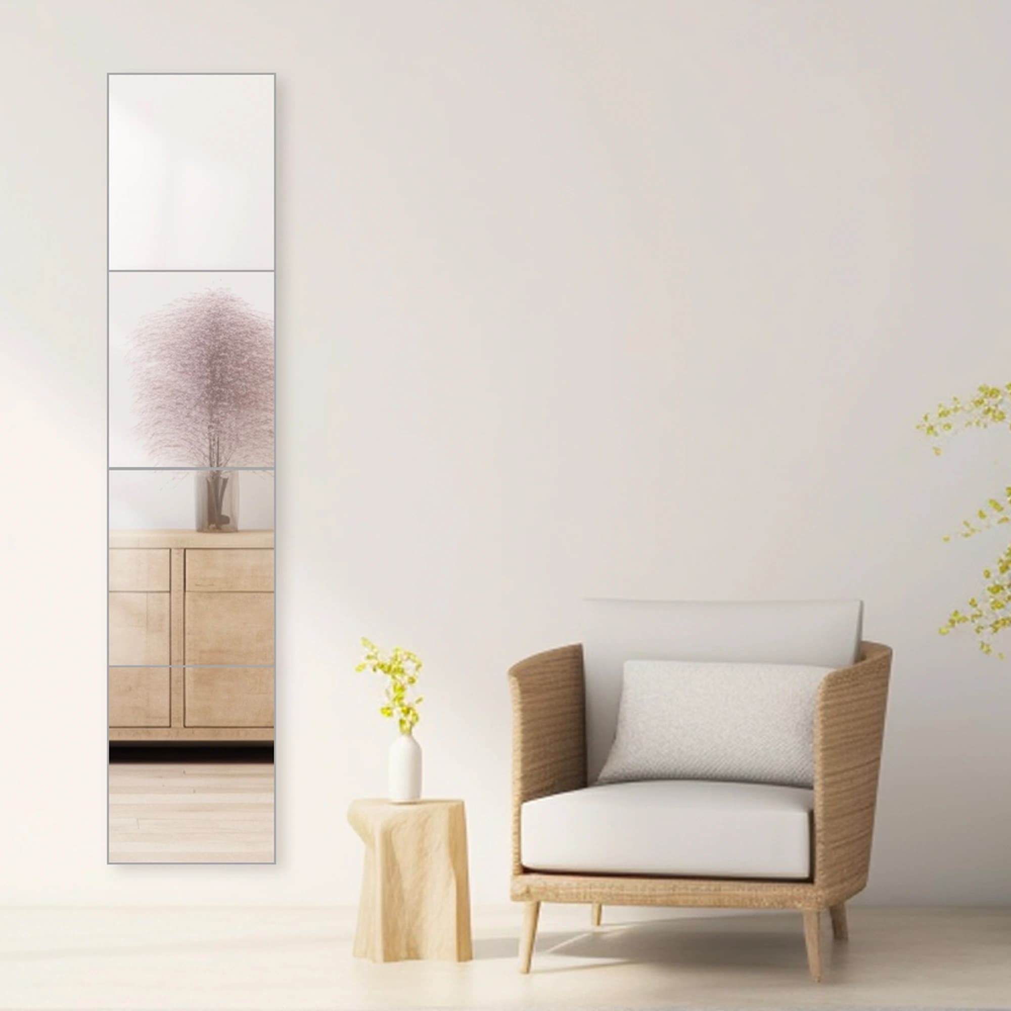 10x12 Mirror Tiles | Pack of 4 | Decorative Wall Mirrors