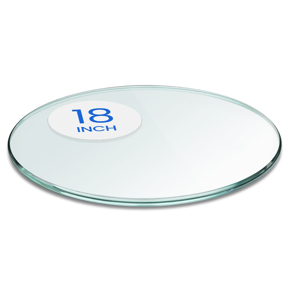 18" Round Tempered Glass Table Top - 3/8" Thick - Pencil Edge | Dulles Glass