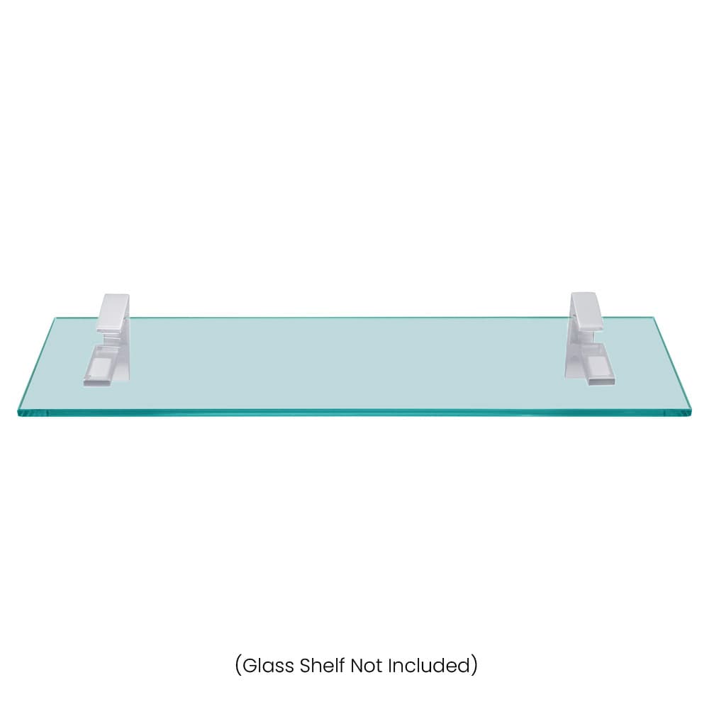 Aluminum Glass Shelf Brackets for 3/8" to 1/2" Shelves - Set of 2
