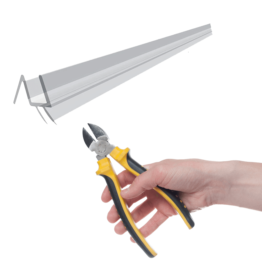 36 Inch Long Shower Door Bottom Seal Sweep with Drip Rail 