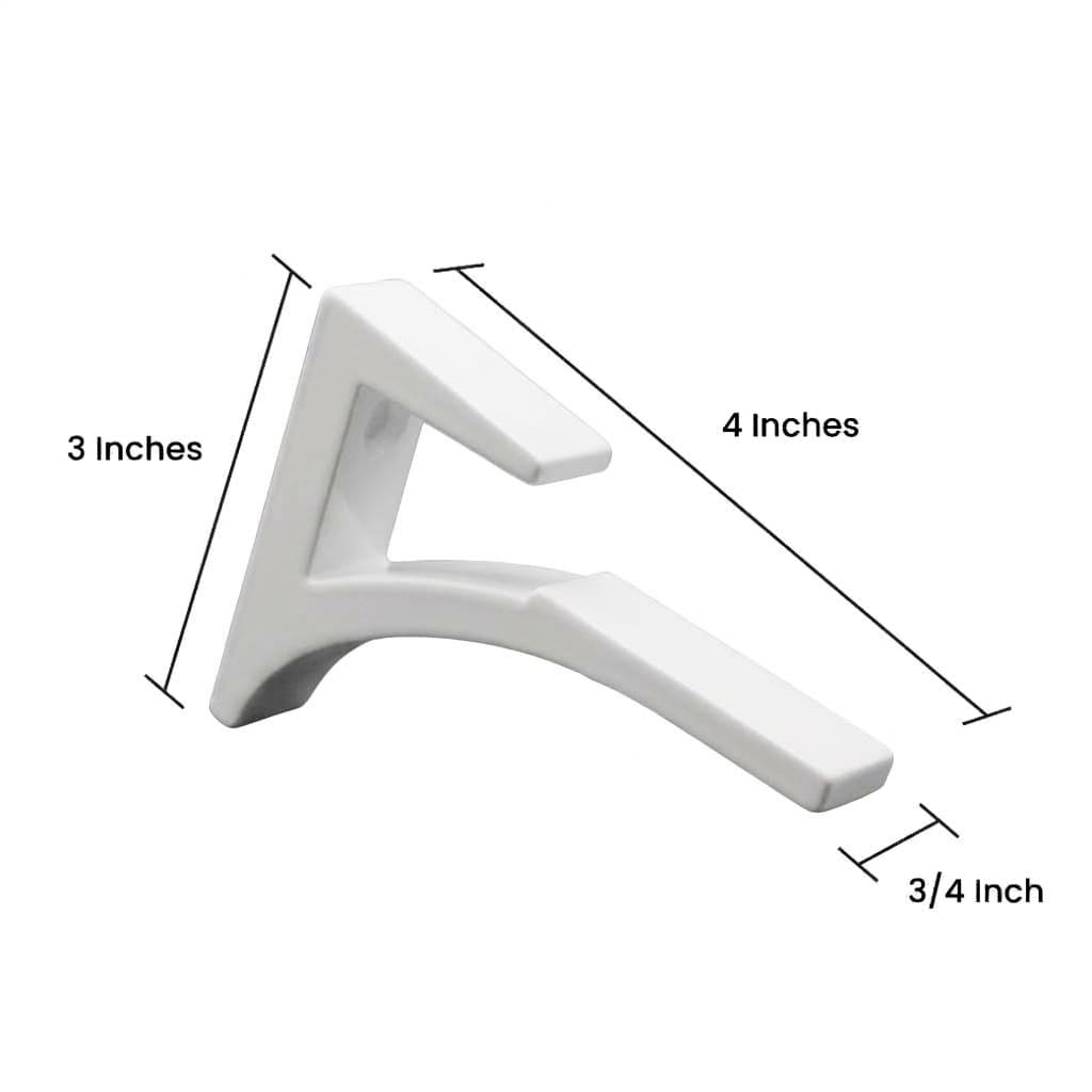 Aluminum Glass Shelf Brackets for 3/8" to 1/2" Shelves - Set of 2