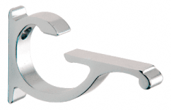Designer Aluminum Glass Shelf Brackets (Set of 2) for 3/8" to 1/2" Shelves