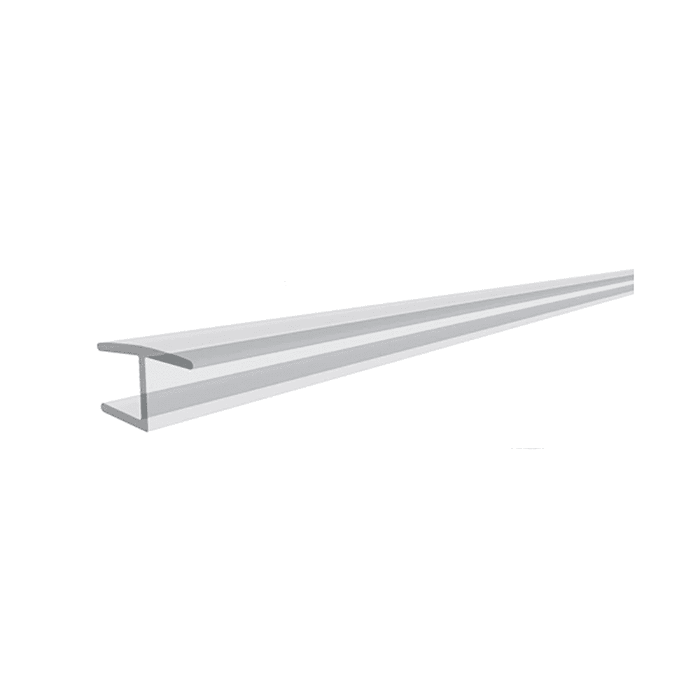 95 Inch Long H Jamb Shower Door Seal for 180-Degree Inline Glass-to-Glass Doors