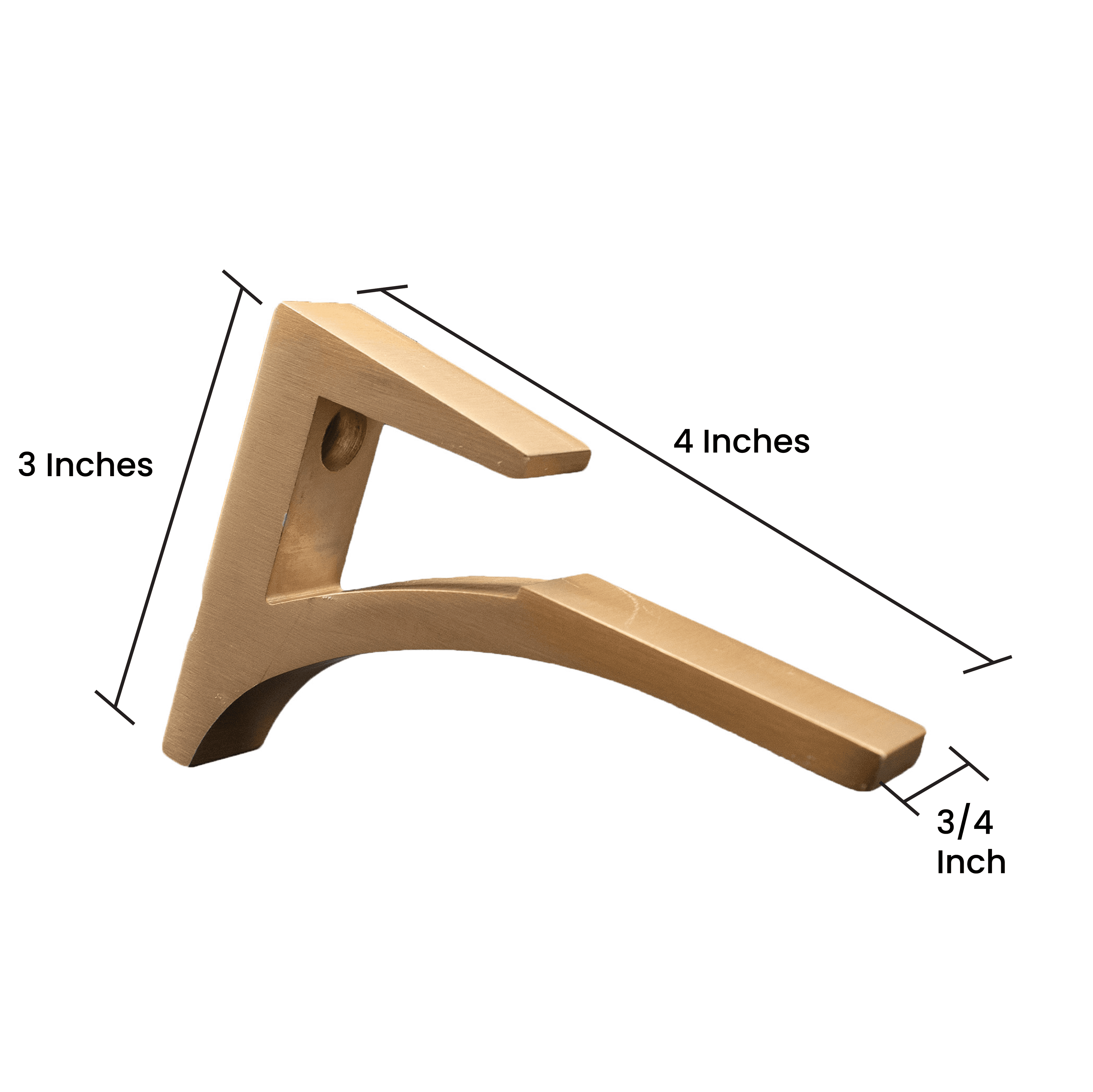 Aluminum Glass Shelf Brackets for 3/8" to 1/2" Shelves - Set of 2