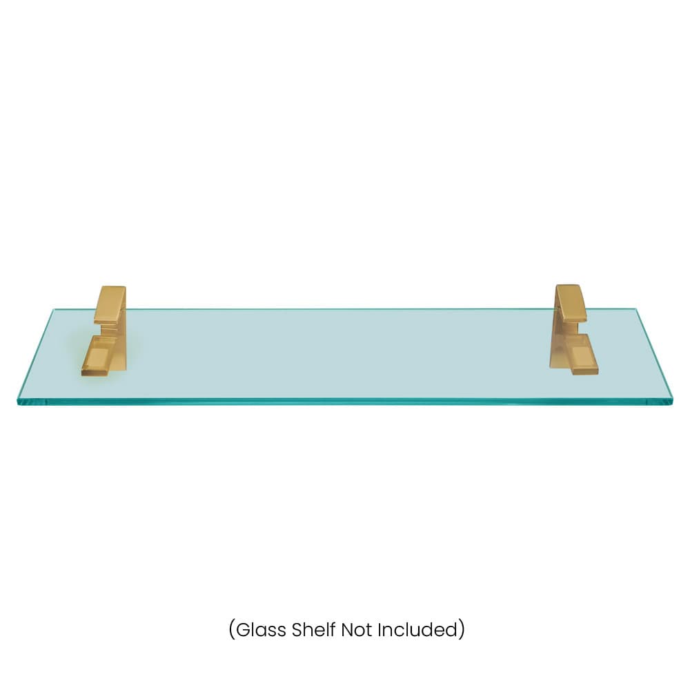 Aluminum Glass Shelf Brackets for 3/8" to 1/2" Shelves - Set of 2