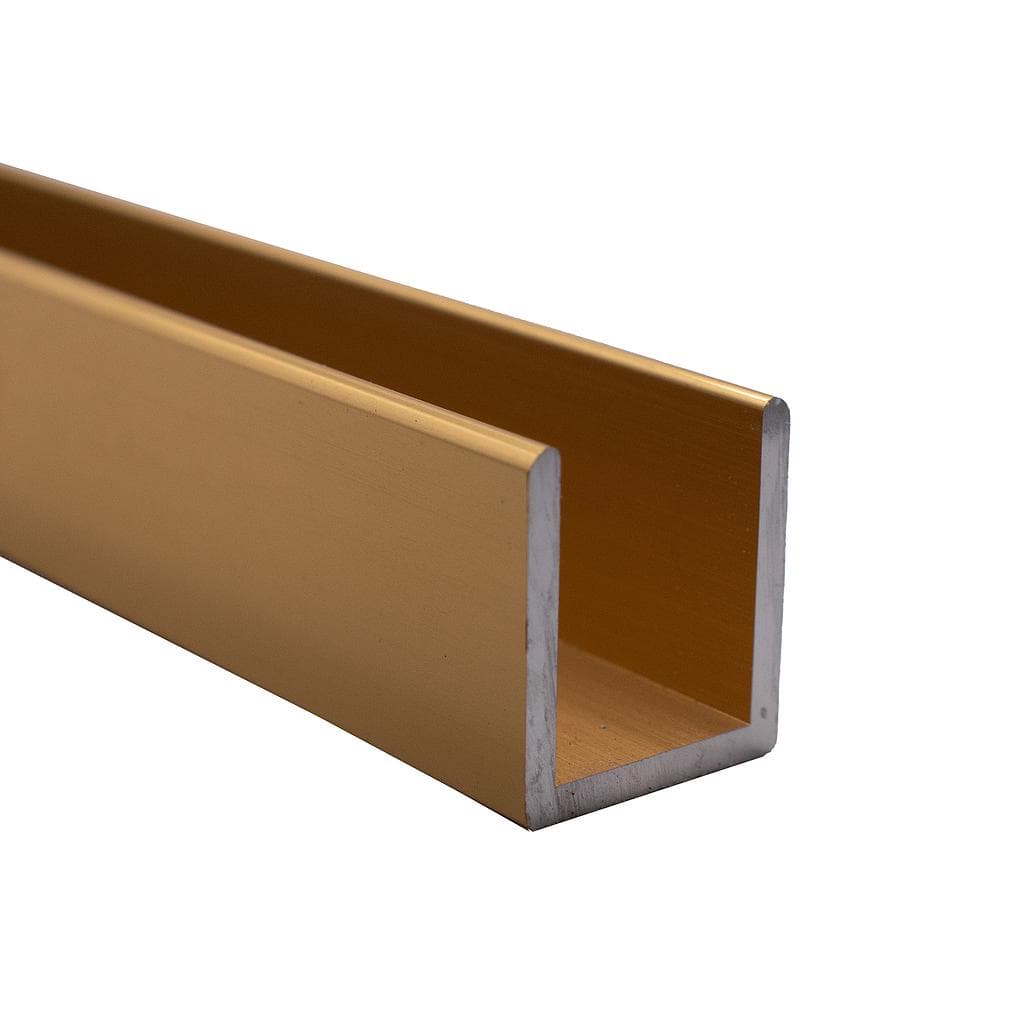 95" Long Deep Wet Glaze U-Channel for 3/8" (10mm) Thick Glass