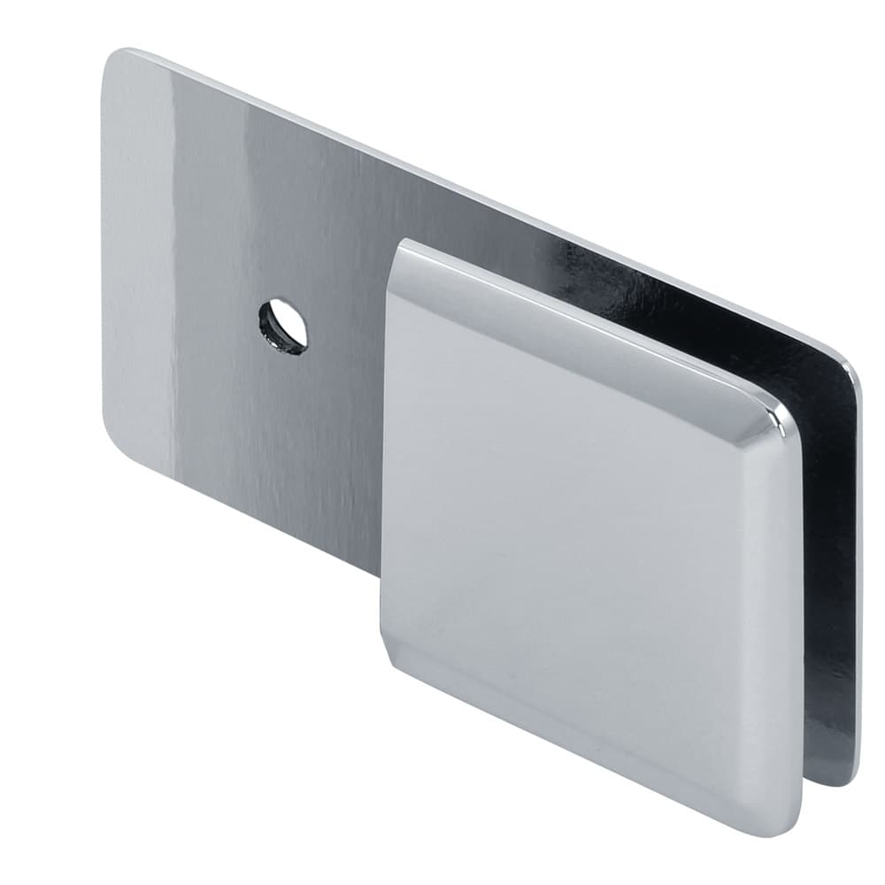 Beveled 180 Degree Glass to Wall "Y" Inline Clamp