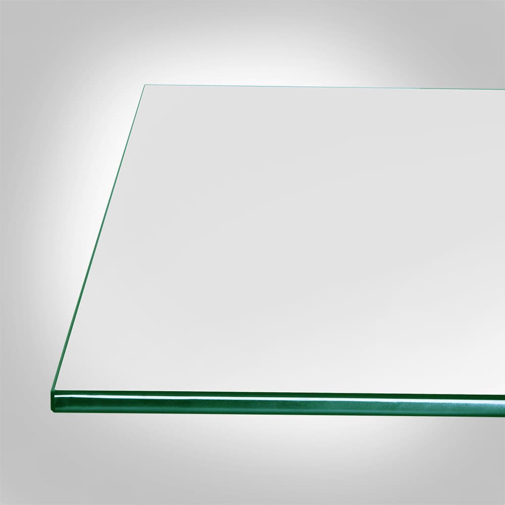 30" Square Tempered Glass Table Top - 3/8" Thick - Pencil Edge - Eased Corners | Dulles Glass