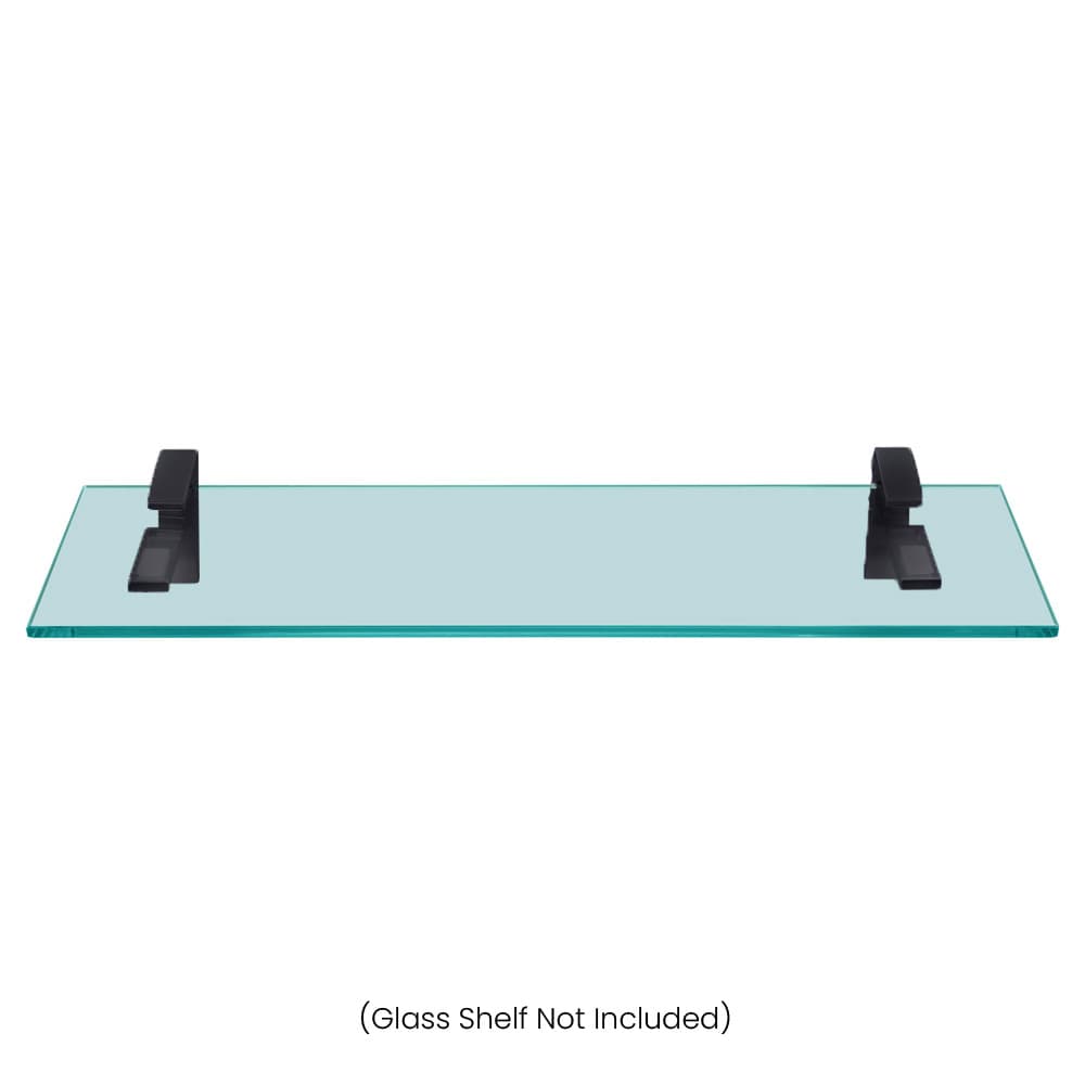 Aluminum Glass Shelf Brackets for 3/8" to 1/2" Shelves - Set of 2