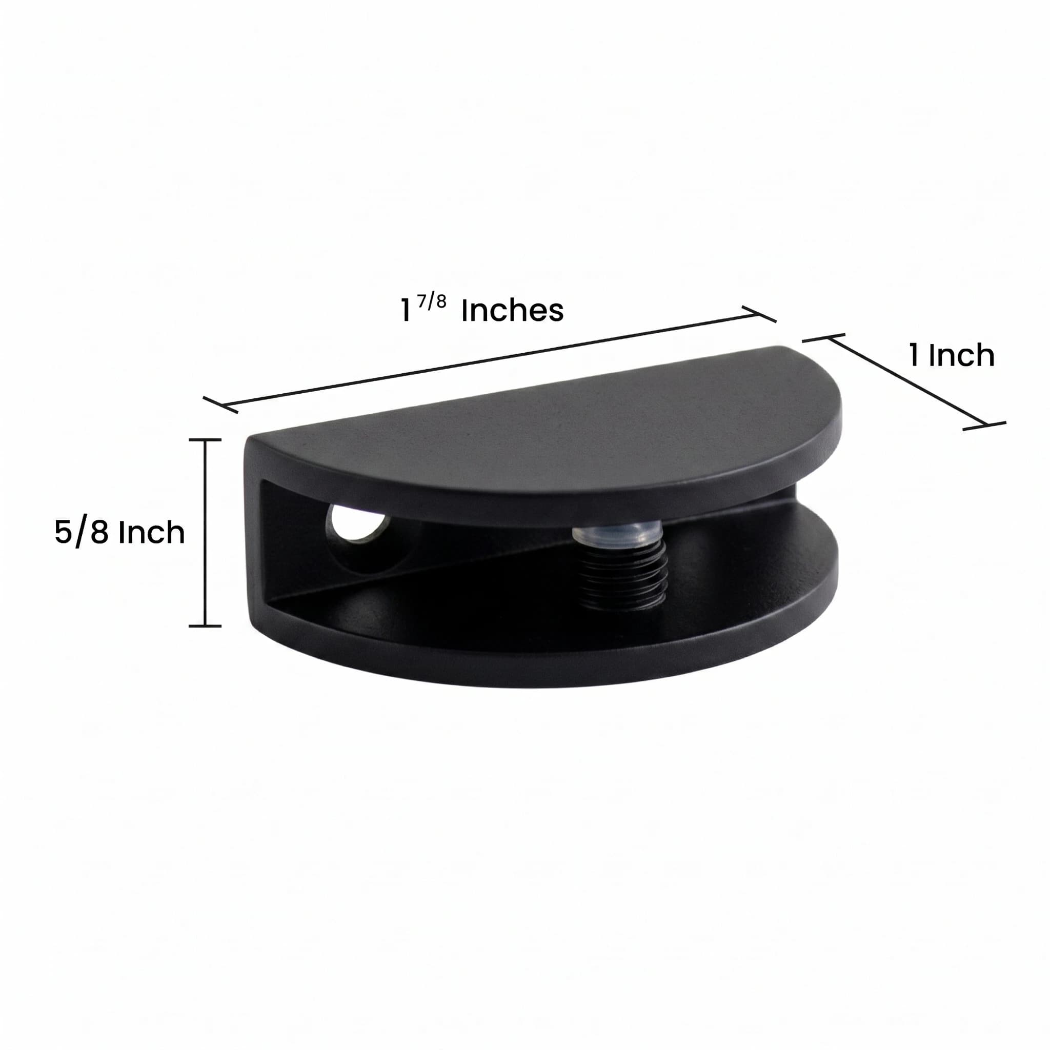 Rounded Glass Shelf Bracket for 1/4" to 3/8" Shelves - 1 Piece