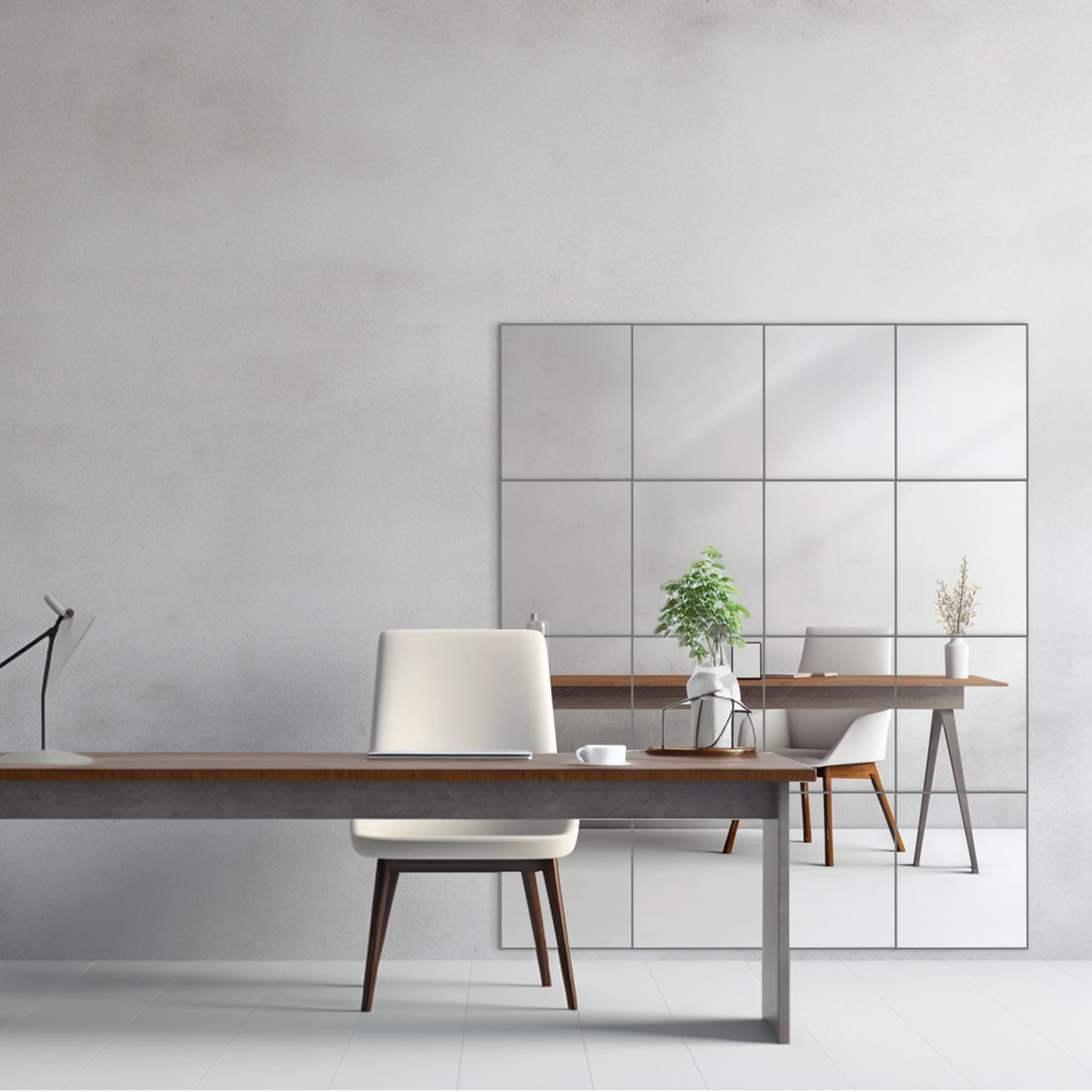 10x12 Mirror Tiles | Pack of 16 | Versatile Décor Mirrors