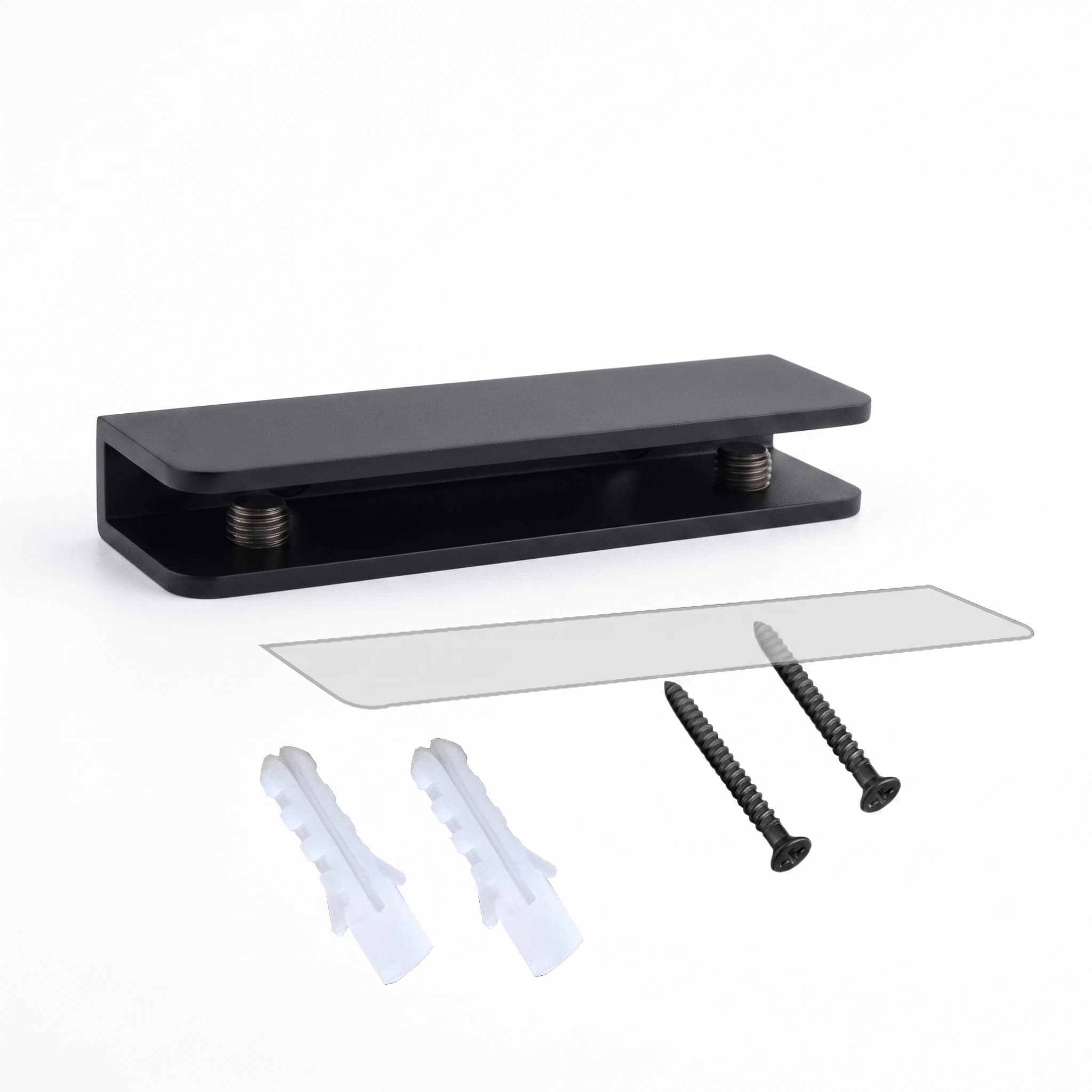Rectangular Glass Shelf Bracket for 1/4" to 3/8" Shelves - 1 Piece