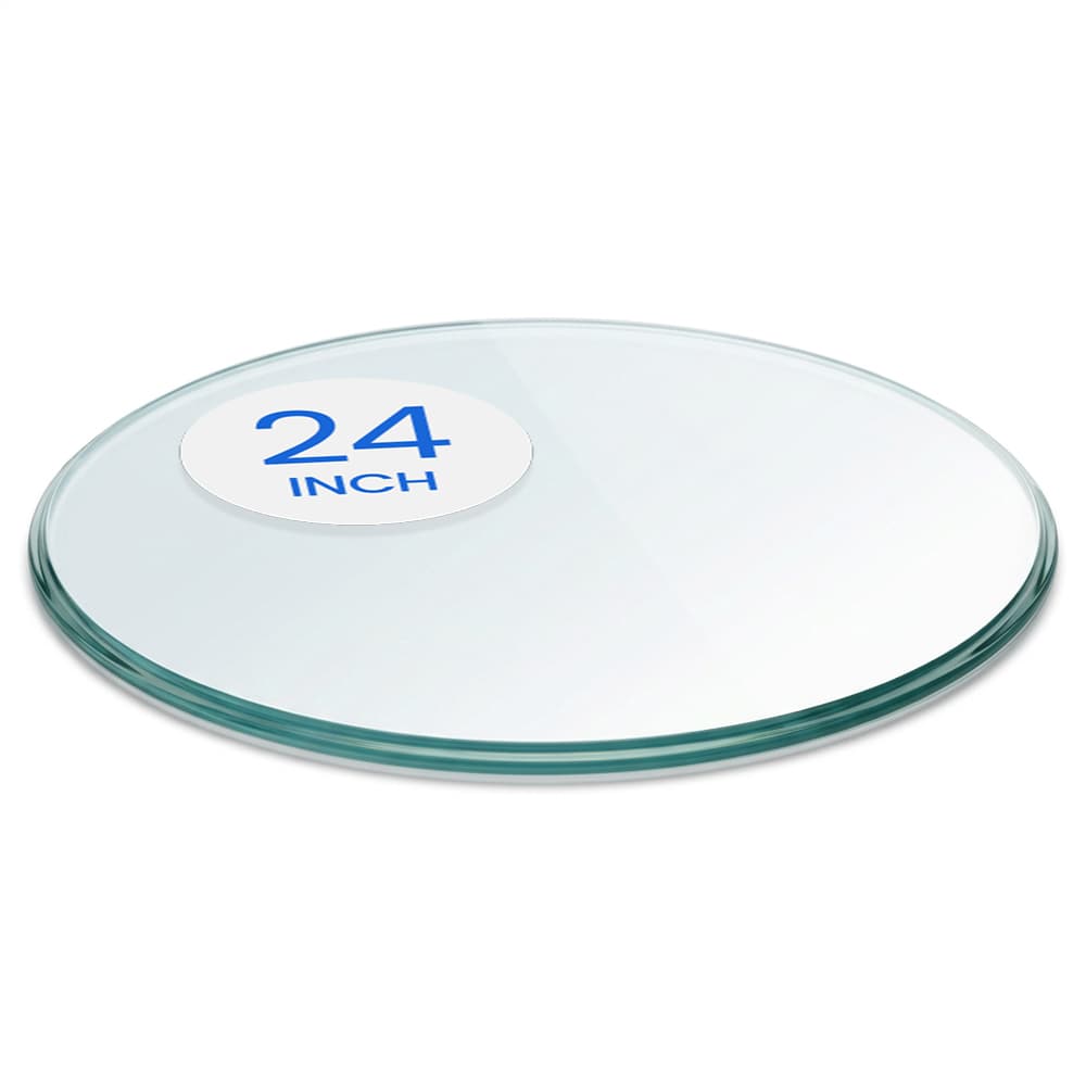 24” Round Tempered Glass Table Top - 1/2" Thick - Ogee Edge | Dulles Glass