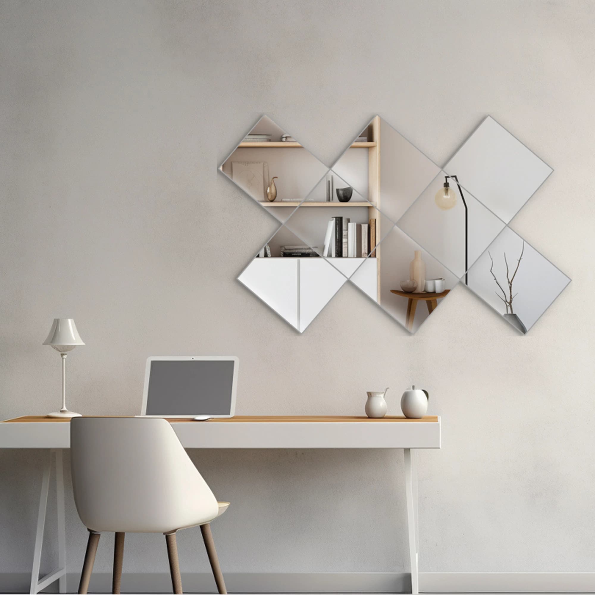 10x12 Mirror Tiles | Pack of 8 | Modern Wall Mirrors
