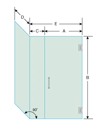 shower door measurement image